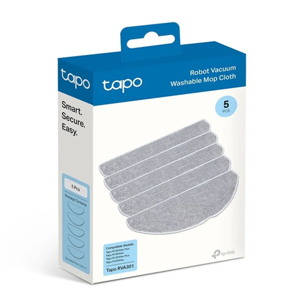 TP-LINK TAPO RVA301 mosható felmosókendő 5 db kompatibilis RV30 Max Plus, RV30 Max, RV20 Max Plus, RV20 Max #4
