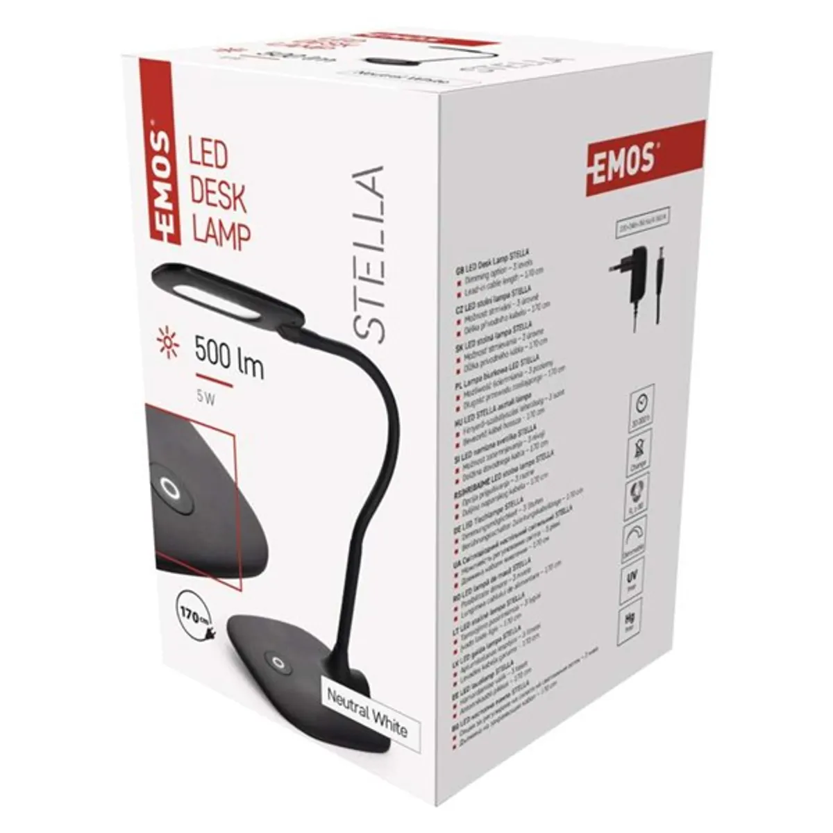Emos Z7602B Stella LED asztali lámpa 500 lm 4000K A+ IP20 LED integrált fekete #5