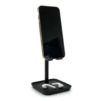 Kikkerland US216-BK telefontartó állvány ABS alumínium szilikon fekete 10,4 x 10,4 x 18,5 cm #2