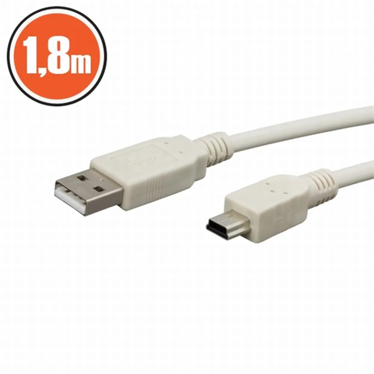 PRC 20133 USB 2.0 A - mini USB B kábel Fehér 180 cm USB A Mini USB B #1