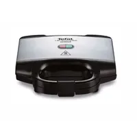 TEFAL 1500637594 2in1 szendvicssütő Ultracompact rozsdamentes acél fekete 700 W 4 db teflon bevonat jelzőfény csúszásmentes lábak #4