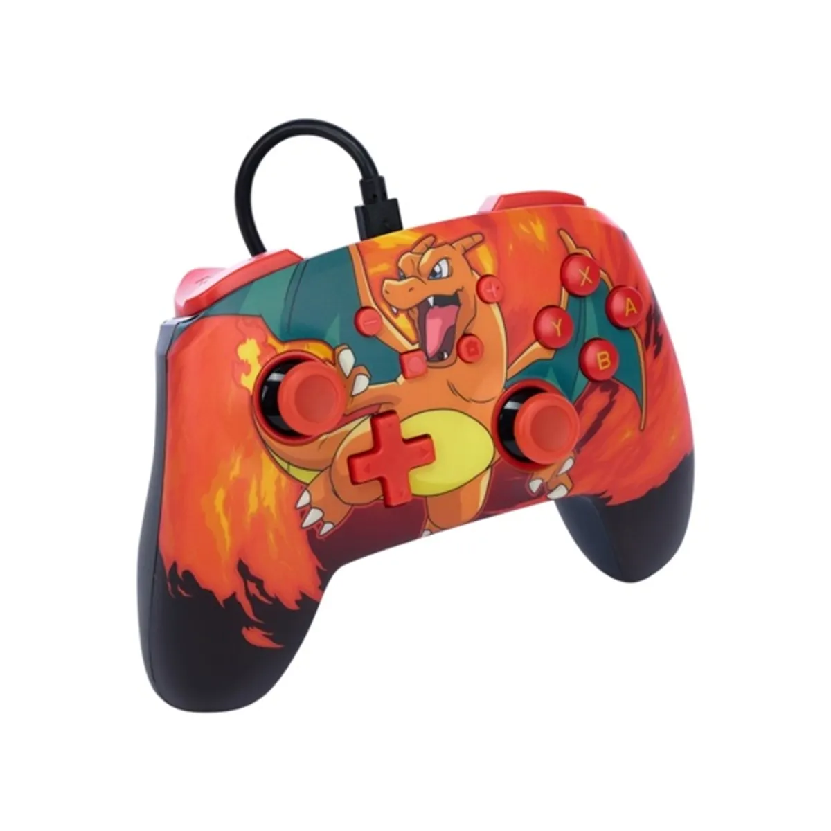 PowerA NSGP0040-02 enhanced Nintendo Switch vezetékes kontroller narancssárga mintás 3 m USB-kábel #2