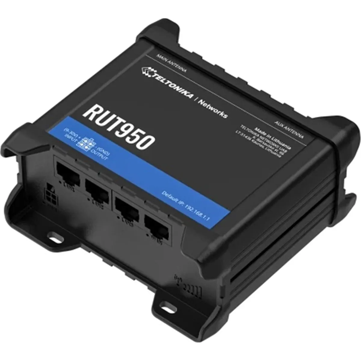 Teltonika RUT950T022C0 RUT950 ipari 4G LTE CAT4 duál SIM 4x Ethernet WiFi 2.4 GHz külső SMA antennák #3