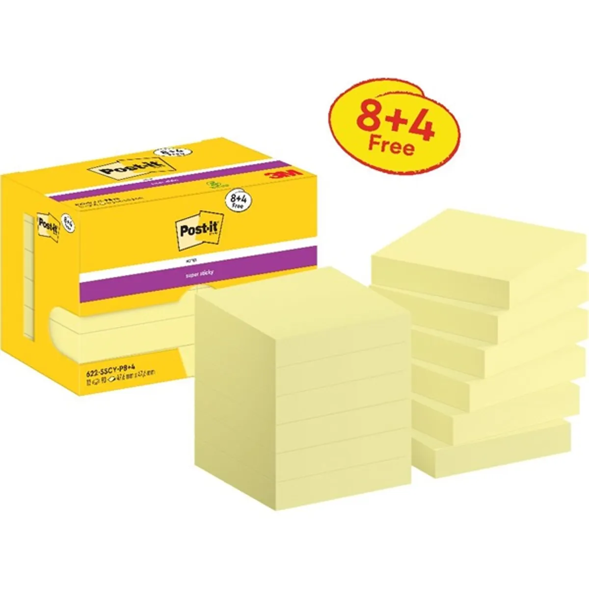 Post-it 7100290178 super sticky öntapadós jegyzettömb kanárisárga 47,6x47,6mm 90 lap #2