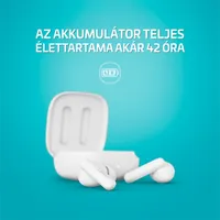 LAMAX LXIHMCPS1PSWA Clips1 Plus Aktív zajszűrés pass-through Bluetooth 5.3 20-20000 Hz USB-C 8 óra töltőtokkal 42 óra fehér #5