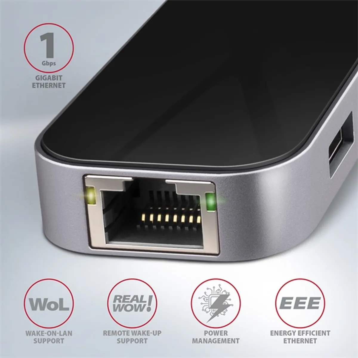Axagon HMC-6GL 6in1 hub 3x USB-A 1x HDMI 1x RJ-45 USB-C PD 20 cm kábellel #3