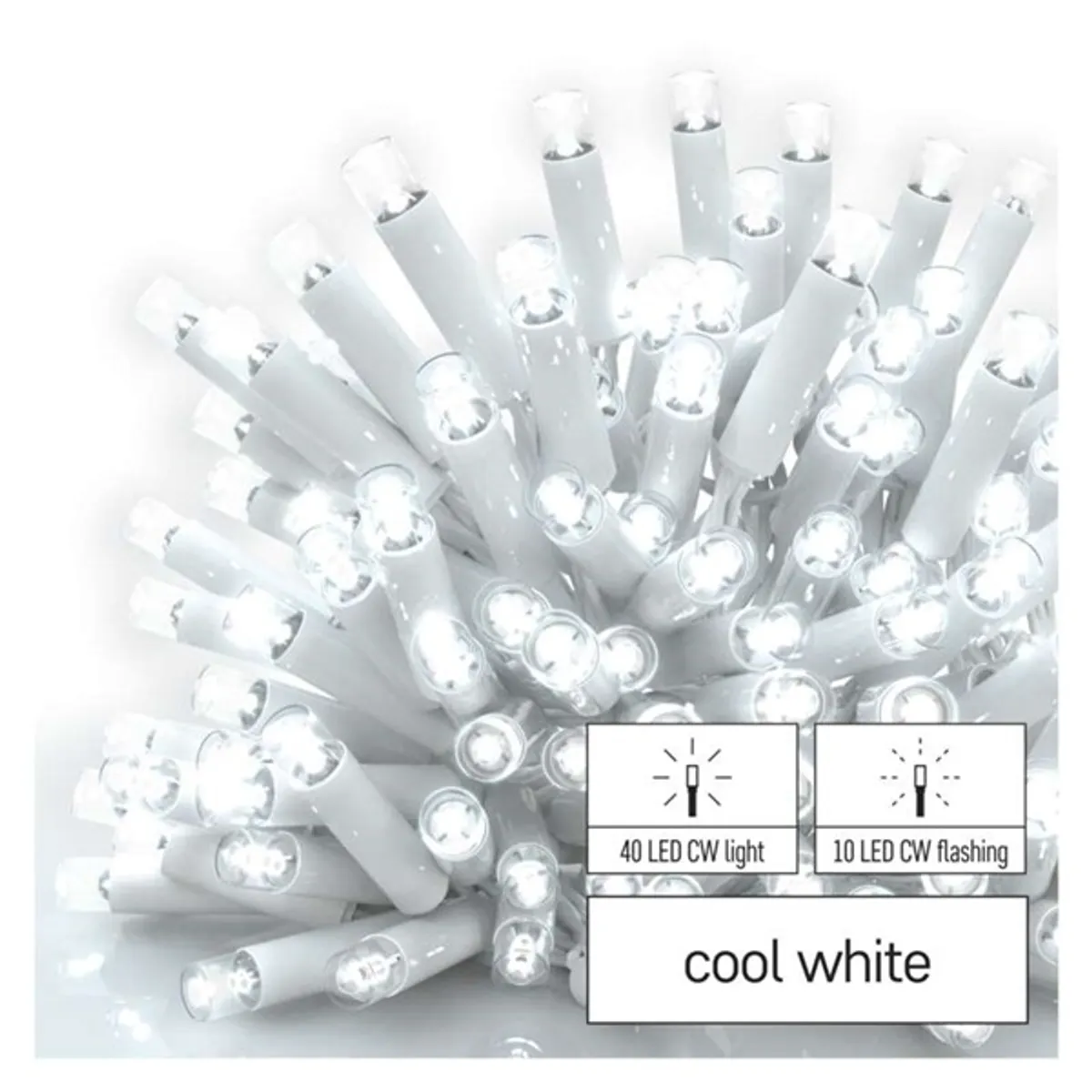 EMOS D2CC04 jégcsap fényfüzér 3 m 50 led ip44 hidegfehér #1