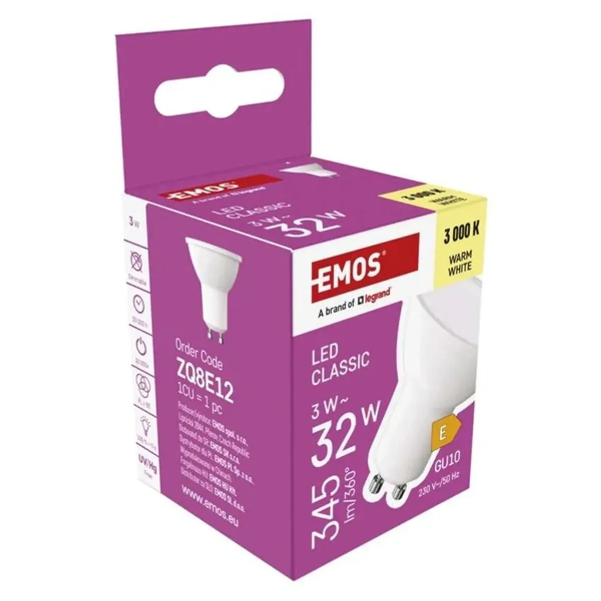 Emos ZQ8E12 classic MR16 3W 345 lm GU10 3000 K 100 fok #3