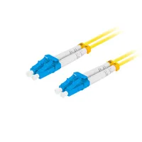 Lanberg FO-LULU-SD11-0100-YE Monomódusú duplex optikai patch kábel 2x LC-UPC csatlakozóval 10 m LSZH G657A1 sárga