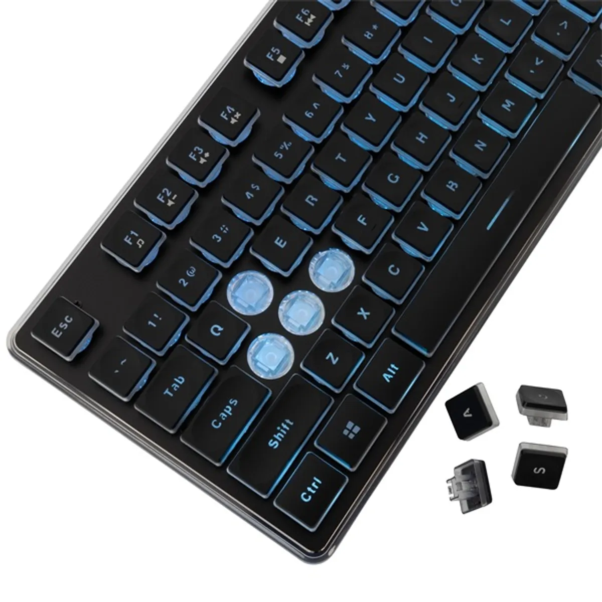WHITE SHARK WS GK-003141B-US Tachi US 104-105 membrános, USB 2.0, Ice Blue LED, 1,5 m, fekete #4