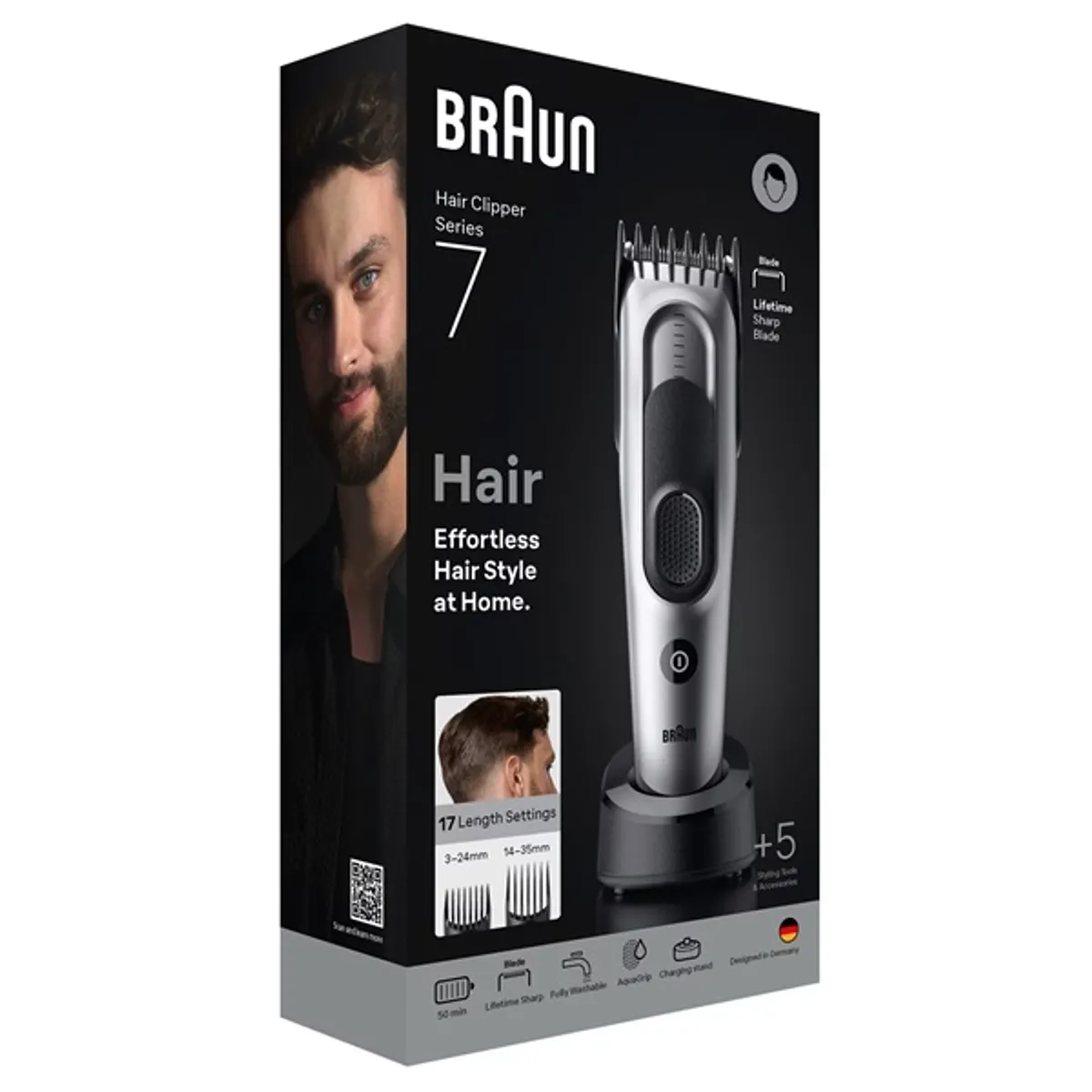 Braun 10AS490175 Series 5 hajvágó 3-35 mm 50 perc vezeték nélküli 17 hosszbeállítás #10