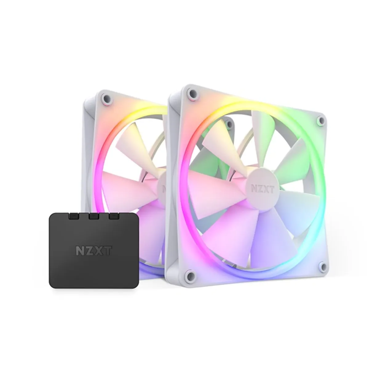 NZXT RF-R14DF-W1 F140 RGB Twin Pack 2 db 140 mm fehér RGB PWM FDB #1