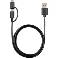 VARTA 57948101401 3in1 adat- és töltőkábel fekete 100 cm micro USB USB-C USB-A