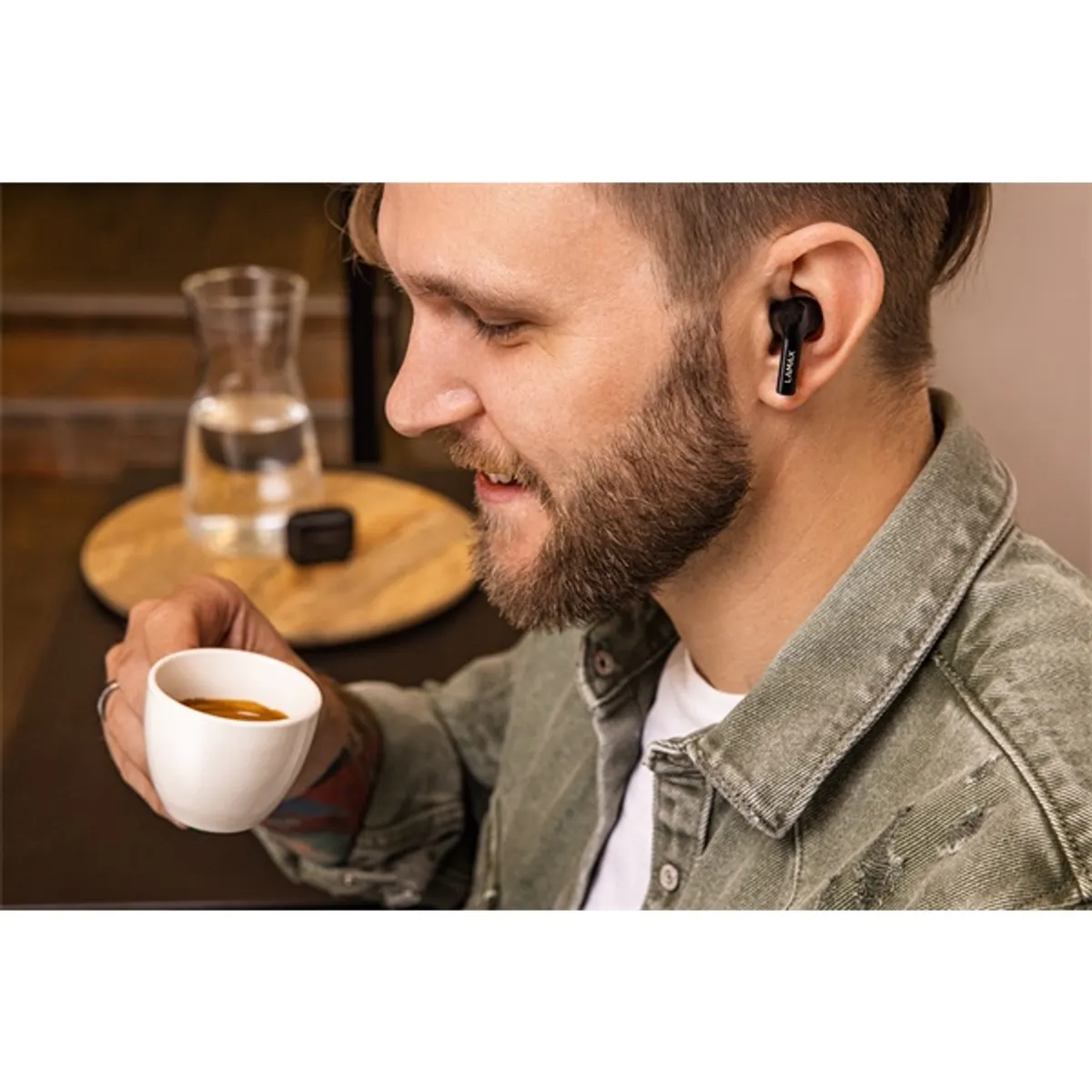 Lamax LMXCL1B Clips1 TWS fülhallgató fekete Bluetooth USB-C 8 óra BeatBass #7