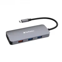 Verbatim 32152 CMH-09 USB-C Pro Multiport Hub HDMI Gigabit Ethernet SD microSD 5 USB-portok