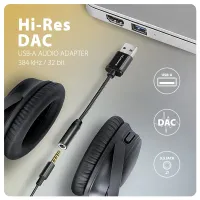 Axagon ADA-HA USB-A Hi-Res DAC audió adapter 384kHz 32bit Plug and Play #2