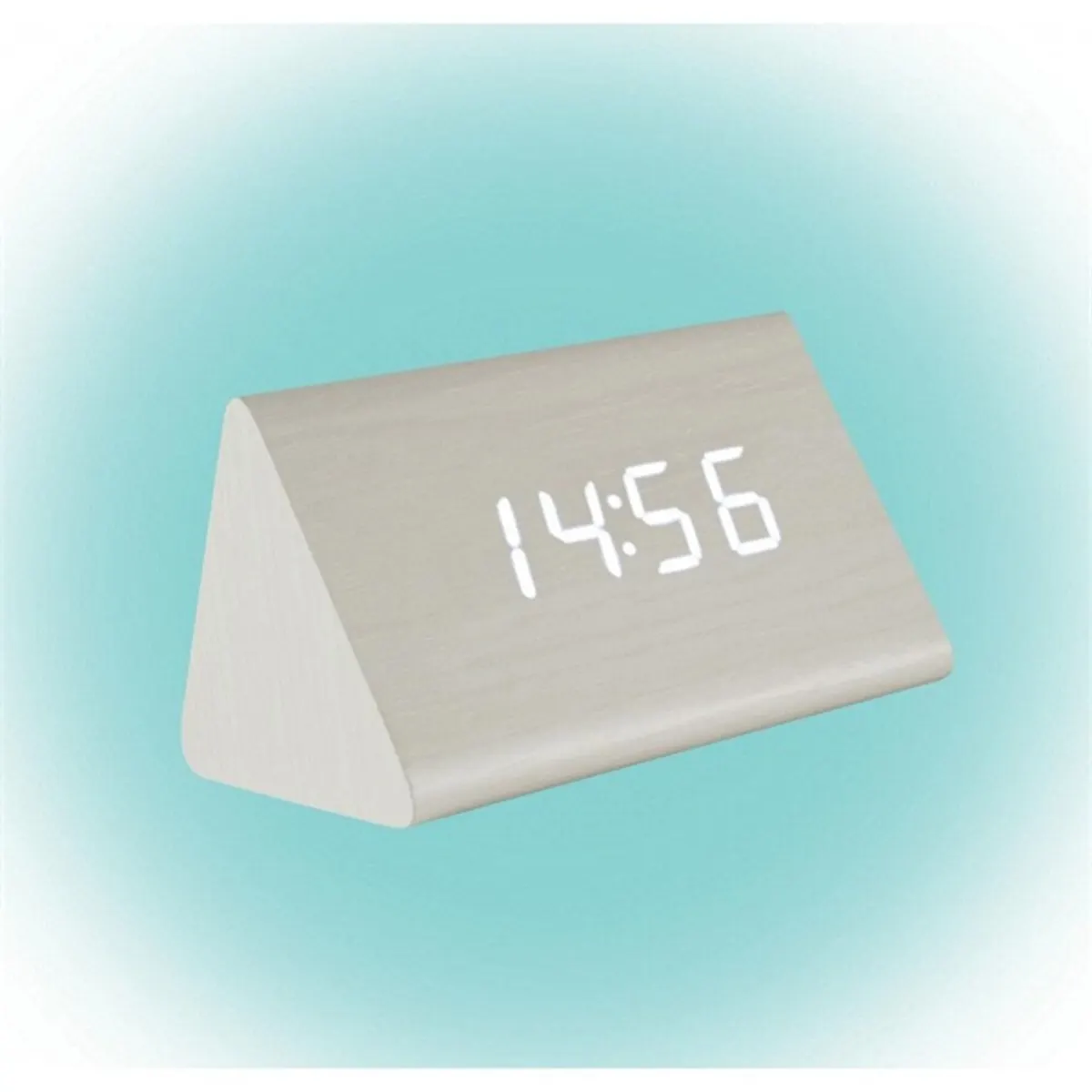 HOME OC 07 digitális LED fehér fa ébresztőóra 150x80x90 mm 3xAAA #2