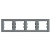 Schneider EPH5800462 ASFORA négyes keret vízszintes acél ABS 296x83x9 IP20