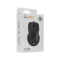 SBOX M-958B optikai egér USB 1000dpi fekete #4