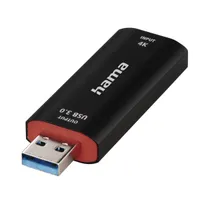 Hama 00074257 video rögzítő USB HDMI adapter fekete USB A HDMI