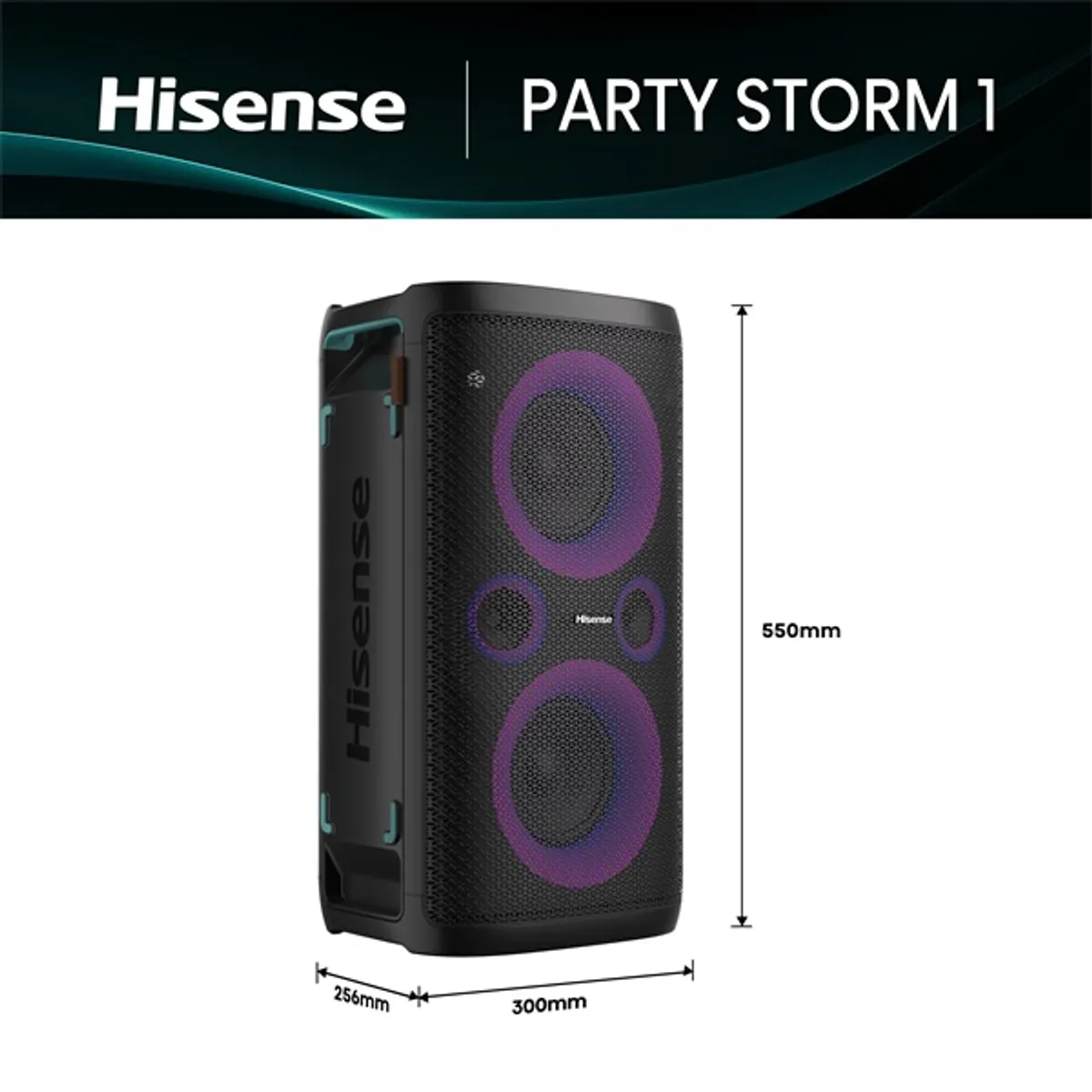 Hisense 20016679 Party Storm1 Bluetooth: Van, USB: Van, Mikrofon csatlakozó: Van, IPX4, Teljesítmény: 300 W, Üzemidő: 15 óra, Vezeték nélküli töltőpad, Karaoke mód #6