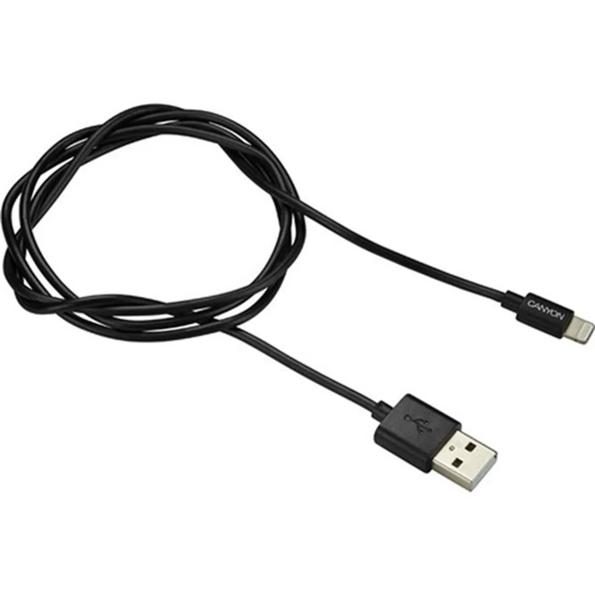 CANYON CNS-MFICAB01B MFI USB-A Lightning kábel 1 m fekete #1