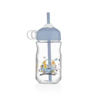 Hane HN-1751 Iris Petite üveg italos palack szívószállal 370 ml