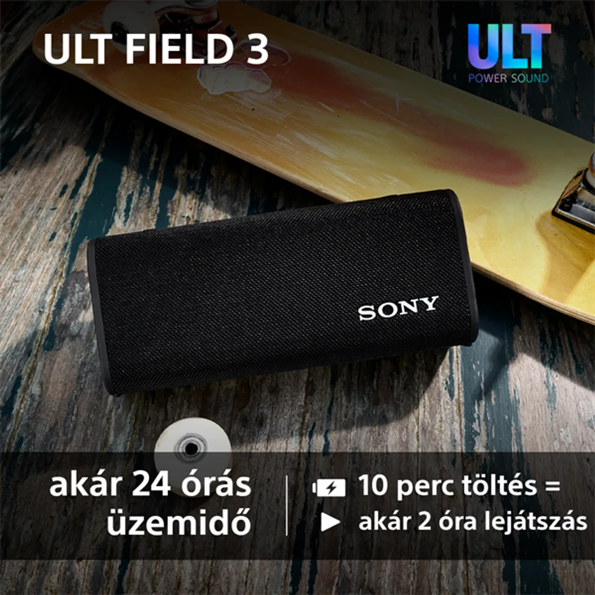Sony SRSULT30W.CE7 ULT Field 3 Bluetooth hangszóró IP67 24 óra üzemidő 5200 mAh Type-C #8
