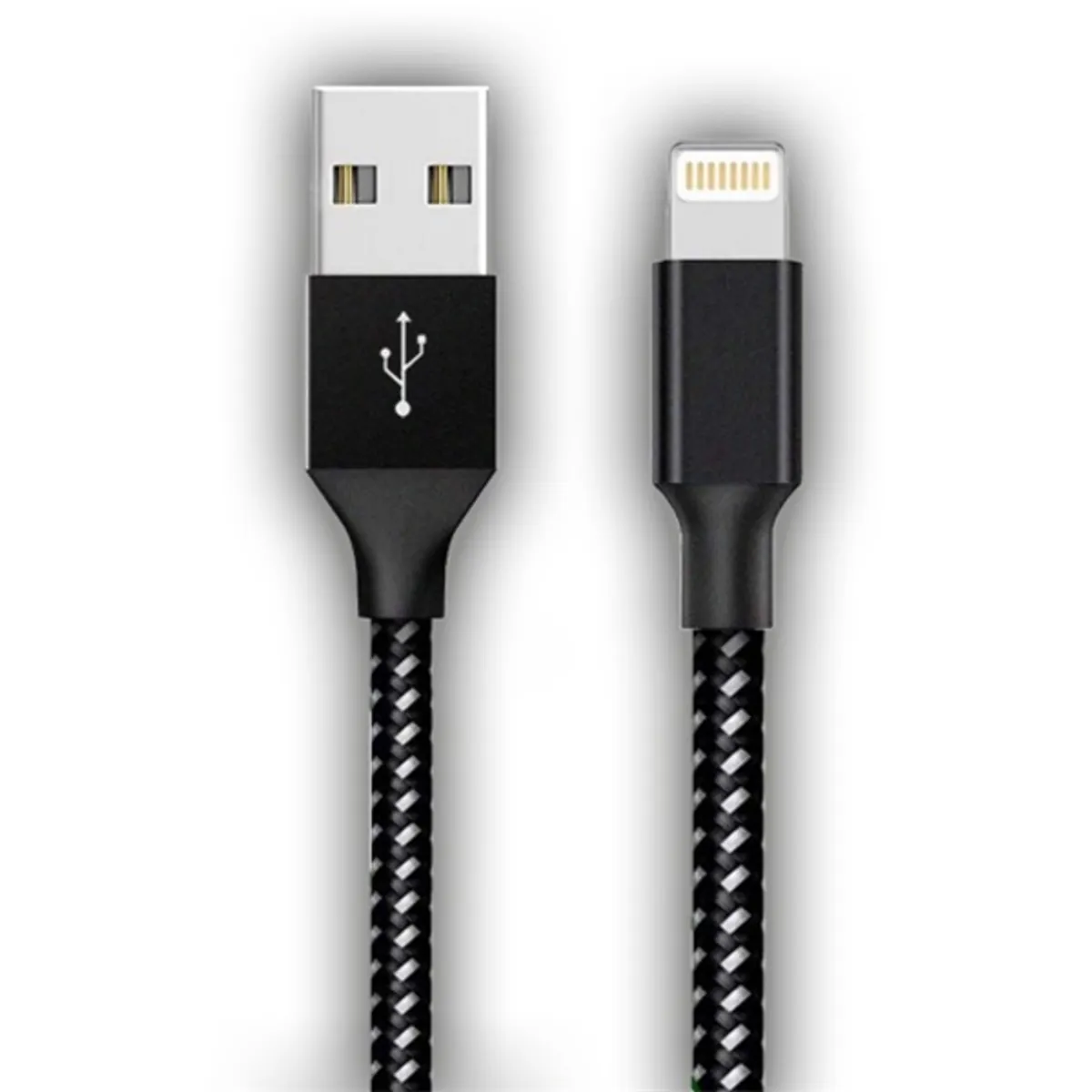 Stansson CA-162 mfi lightning usb-a kábel fonott 50 cm fekete #1