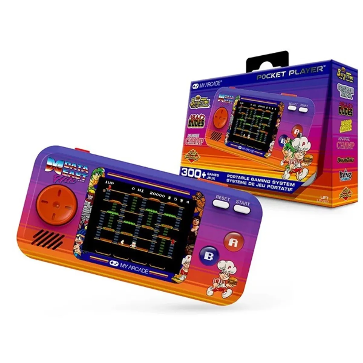 MY ARCADE DGUNL-4127 Pocket Player Data East licencelt, 8 hivatalosan engedélyezett játék, 300 bónusz játék #1