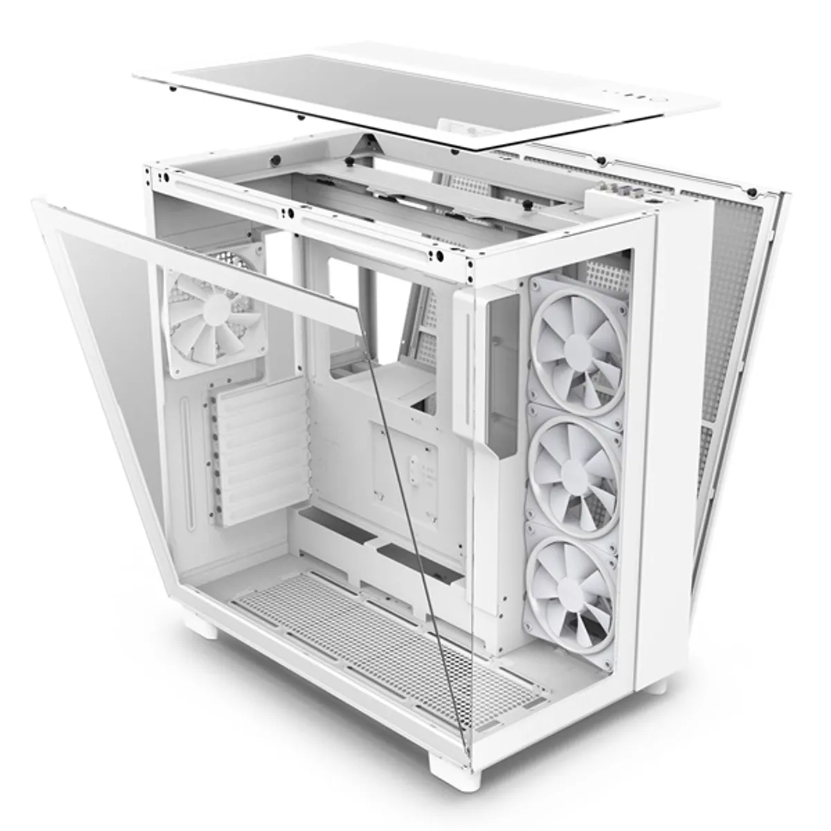 NZXT CM-H91EW-01 H9 Elite edzett üveg fehér ATX 10 ventilátorhely USB 3.0 fejhallgató csatlakozó 2x3,5" belső hely 6x2,5" belső hely #5