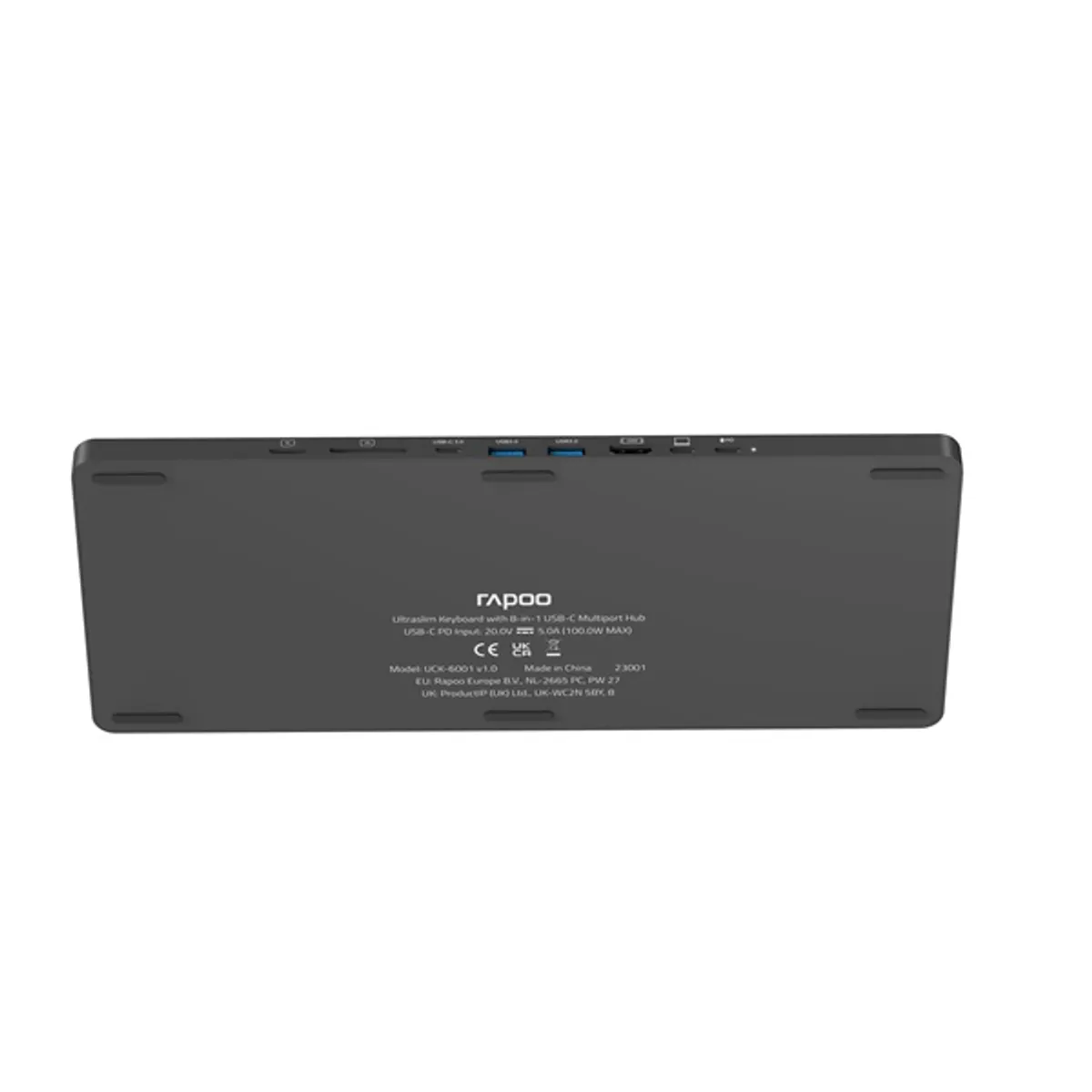 RAPOO 00226412 UCK-6001 8in1 USB-C elosztó fekete HDMI 2.0 4K 60Hz PD 100W #5