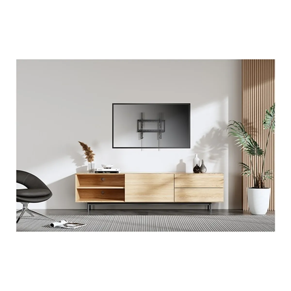 Stell 35057820 SHO 5400 32"-70" dönthető fekete acél fali konzol 75 kg #7