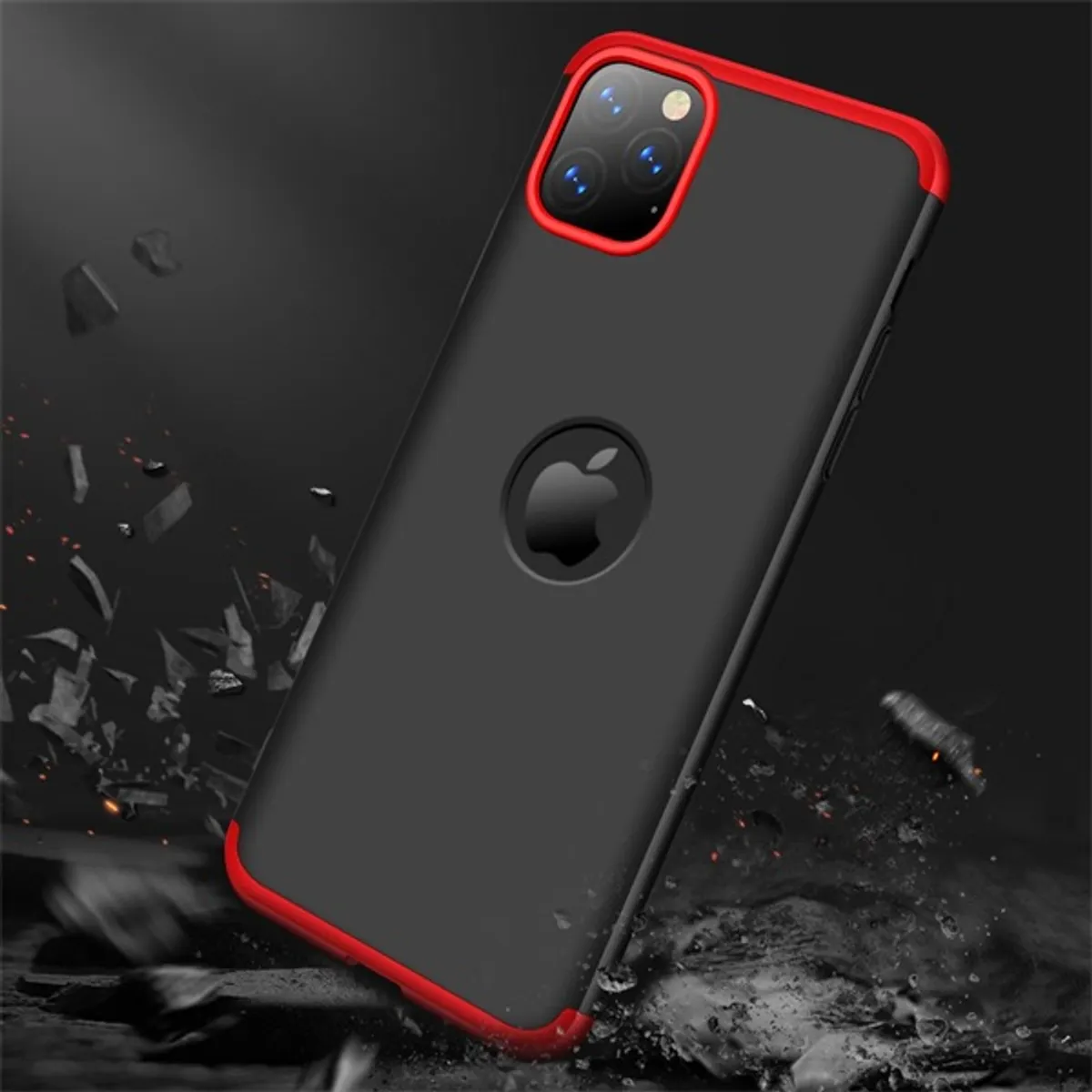GKK GK0540 360 fokos védelem 3in1 iPhone 11 Pro fekete piros csúszásmentes #5