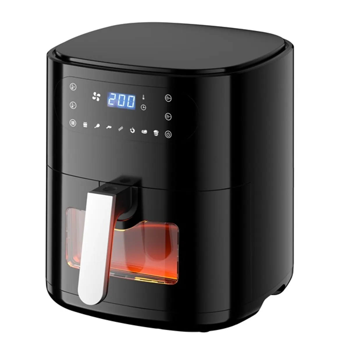 TOO AF-650-B 6 L 1500 W fekete digitális kijelző betekintő ablak kivehető kosár #1