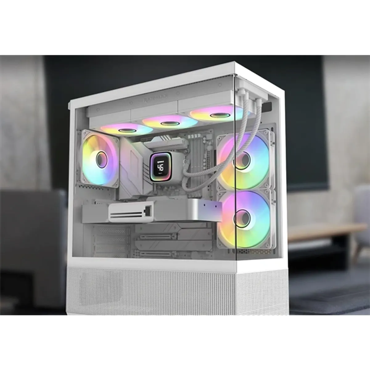 RAIDMAX LD360WT ARGB LD360 ARGB fehér LCD kijelzős vízhűtés 360 mm radiátor #5