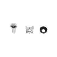 LANBERG AK-1302-S csavarkészlet M6 50db 20mm hosszú fej 12mm fekete alátétek ketrec anya #2