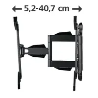 Hama 00220834 FITV Fekete Fali konzol 32"-65" 1 db 35 kg 180 fok #2
