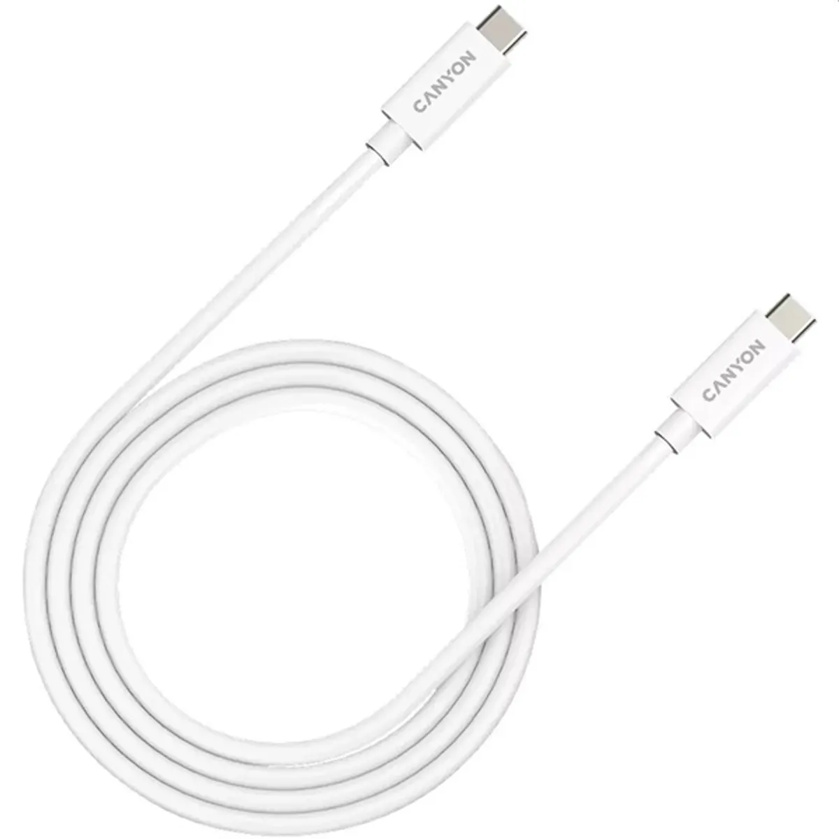 Canyon CNS-USBC44W UC-44 USB-C - USB-C kábel 1m fehér USB4 40Gbps 240W E-MARK RoHS #1