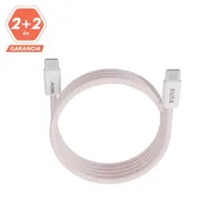 AVAX CB610P Magnety USB-C adat- és töltőkábel 100W 1m rózsaszín fonott #3
