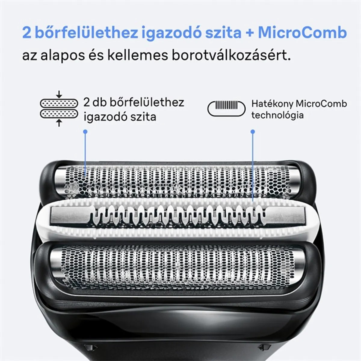 Braun 10AS030045 Series 3 ProSkin 3040s nedves és száraz használat kék #5