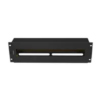 LANBERG AK-VDP103-B kismegszakító tartó panel 19" 3U fekete acél TS-35 DIN sín fedeles #2