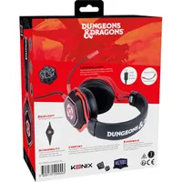 KONIX KX-DND-GH-R20-PC Dungeons Dragons D20 7.1 10-10000 Hz Fekete #9