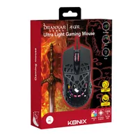 Drakkar KX-DK-GM-UL-PC Aegir Ultra Light gamer egér 7 gomb 10000 dpi USB 180 cm Fekete #6