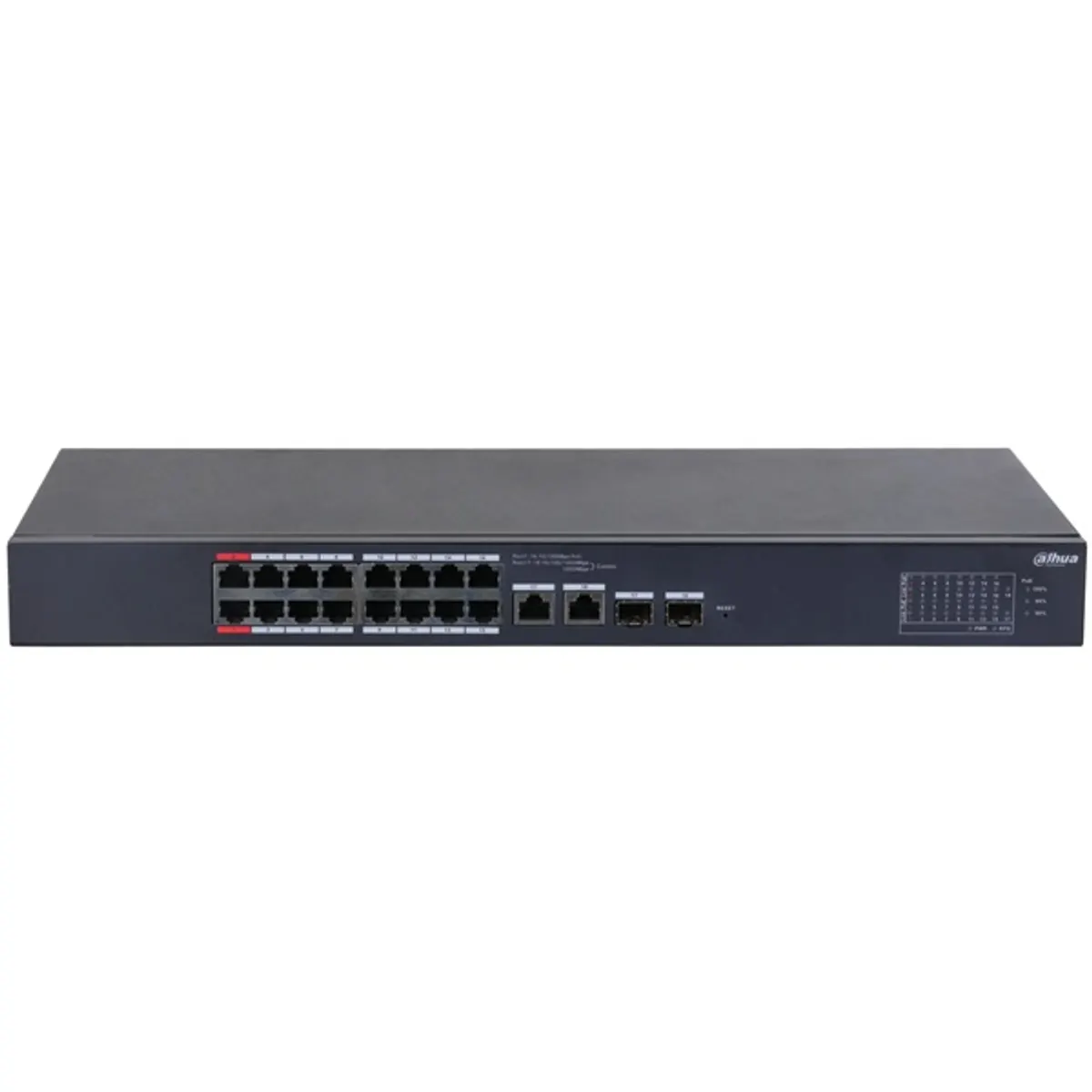 DAHUA CS4218-16ET-135 PoE switch 16x 10-100 Mbps PoE portok 2x 1Gbps uplink 2x SFP felhőalapú menedzsment #2