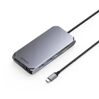 ORICO ORICO-XCR-X33-GY-BP 12in1 Type-C dokkoló USB-C HDMI 2.0 DP 1.4 4K60 RJ45 1G SD TF olvasó PD100W