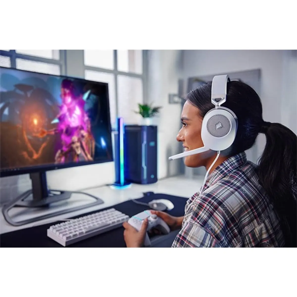 Corsair CA-9011271-EU HS65 Surround fehér 7.1 fejhallgató 50 mm #8