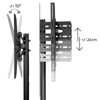 Hama 00220874 FITV Trolley 32"-75" fekete, állítható 81-191 cm, teherbírás 40 kg, VESA 200x200-600x400, billenthető #5