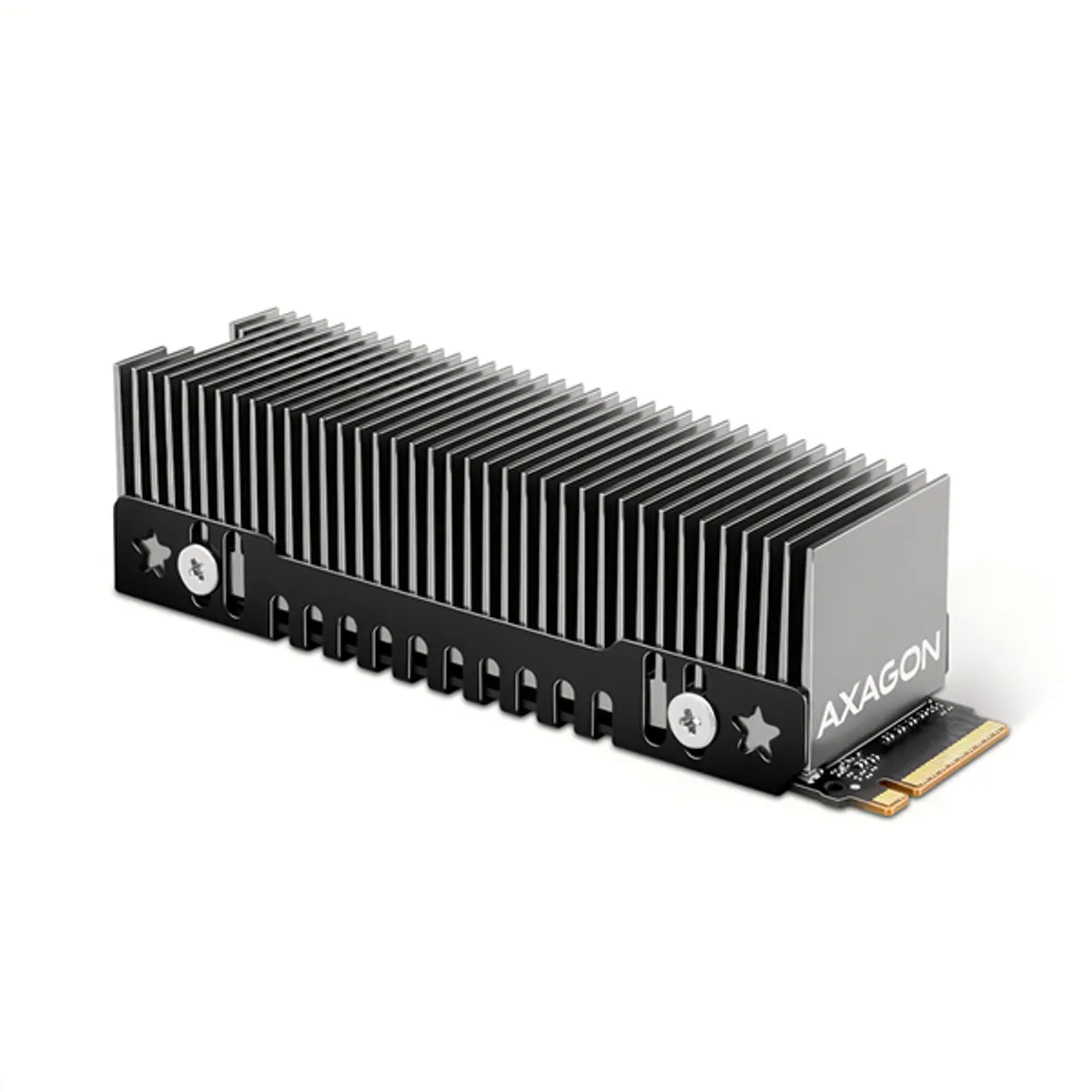 AXAGON CLR-M2XT passzív hűtő M.2 22x80 mm egyoldalas és kétoldalas támogatás alumínium #1