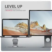 AXAGON STND-LR ALU HQ ezüst 360 fokos forgatás 10"-17,3" laptop állvány #9